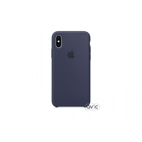 Чехол для Apple iPhone X Silicone Case Midnight Blue Copy
