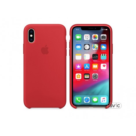 Чехол для Apple iPhone XS Silicone Case PRODUCT RED Copy