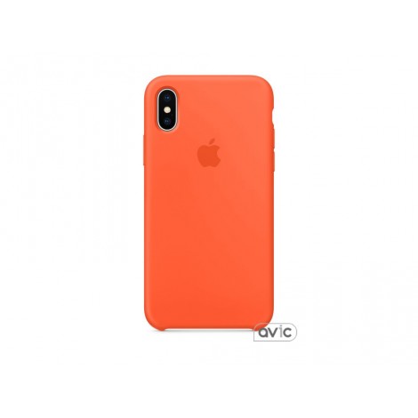 Чехол для Apple iPhone X Silicone Case Orange Copy