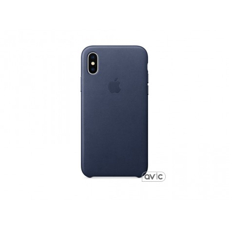Чехол для Apple iPhone X Leather Case Midnight Blue (MQTC2)