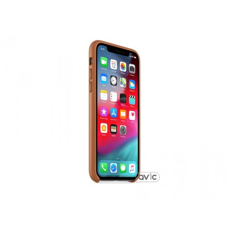 Чехол для Apple iPhone XS Leather Case Saddle Brown Copy
