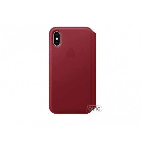 Чехол для Apple iPhone X Leather Folio Berry (MQRX2)