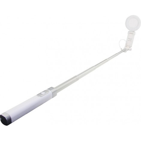 Монопод Rock Space Selfie stick with wire control & light White