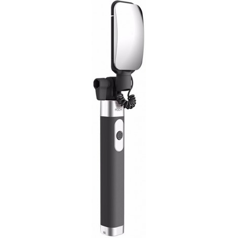 Монопод Rock Mini selfie stick with lightning wire control & mirror Black