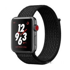 Apple Watch Nike+ Series 3 (GPS + Cellular) 38mm Space Gray Aluminum w. Black/Pure PlatinumSport L. (MQL82)