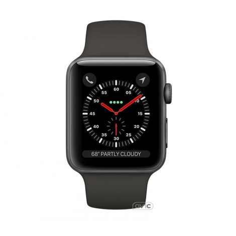 Apple Watch Series 3 (GPS + Cellular) 38mm Space Gray Aluminum w. Gray Sport B. (MR2W2)