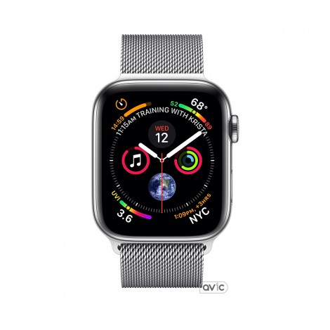 Apple Watch Series 4 (GPS + Cellular) 40mm Stainless Steel Case with Milanese Loop (MTUM2)