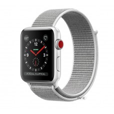 Apple Watch Series 3 (GPS + Cellular) 38mm Silver Aluminum w. Seashell Sport L. (MQJR2)