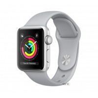 Apple Watch Series 3 (GPS) 38mm Silver Aluminum w. Fog Sport B. - Silver (MQKU2)