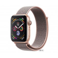 Apple Watch Series 4 (GPS + Cellular) 44mm Gold Aluminum Case with Pink Sand Sport Loop (MTVX2)