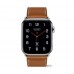 Apple Watch Hermes Series 4 (GPS + Cellular) 44mm Stainless Steel Case with Fauve Barenia Leather Single Tour (MU6V2)