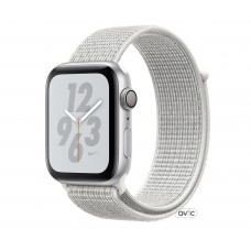Apple Watch Nike+ Series 4 (GPS + Cellular) 40mm Silver Aluminum Case with Summit White Nike Sport Loop (MTX72)