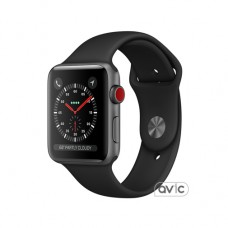 Apple Watch Series 3 (GPS+LTE) 42mm Space Gray Aluminum Case with Black Sport Band (MR302)