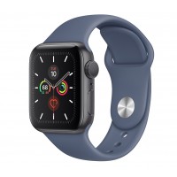 Apple Watch Series 5 (GPS) 40mm Space Gray Aluminum Case with Sport Band Alaskan Blue
