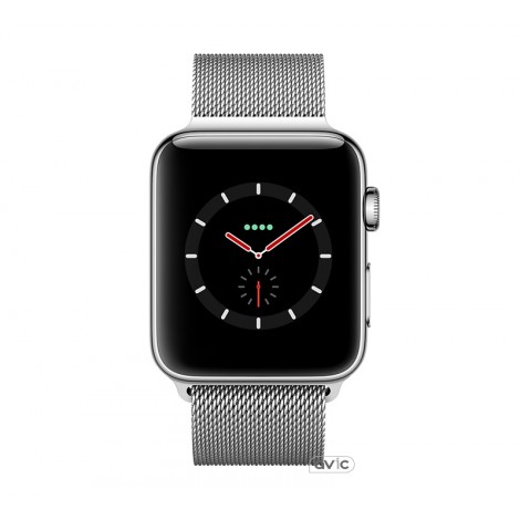 Apple Watch Series 3 (GPS + Cellular) 38mm Stainless Steel w. Milanese L. (MR1F2)
