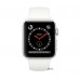 Apple Watch Series 3 (GPS + Cellular) 38mm Stainless Steel w. Soft White Sport B. (MQJV2)