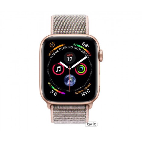Apple Watch GPS + Cellular 40mm Gold Aluminum Case with Pink Sand Sport Loop (MTVH2)