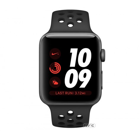 Apple Watch Nike+ Series 3 (GPS + Cellular) 38mm Space Gray Aluminum w. Anthracite/BlackSport B. (MQL62)