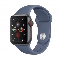 Apple Watch Series 5 (GPS+CELLULAR) 44mm Space Gray Aluminum Case with Sport Band Alaskan Blue