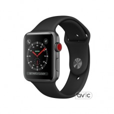Apple Watch Series 3 (GPS+LTE) 38mm Space Gray Aluminum Case with Gray Sport Band (MQKG2)