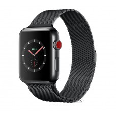 Apple Watch Series 3 (GPS + Cellular) 38mm Space Black Stainless Steel w. Space Black Milanese L. (MR1H2)