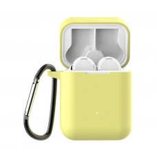 Чехол для Redmi AirDots Pro Silicon case с карабином Light Yellow