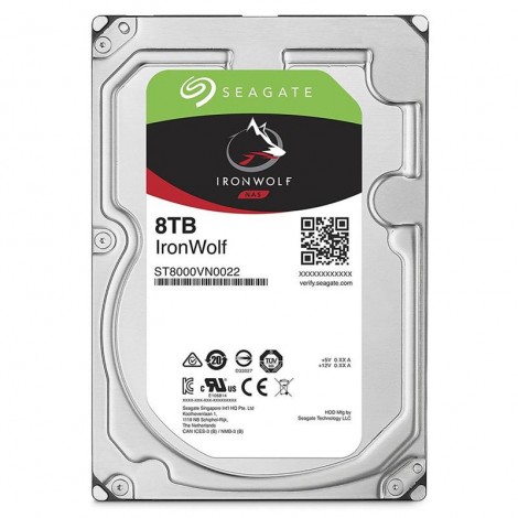 HDD SATA 8.0TB Seagate IronWolf NAS 7200rpm 256MB (ST8000VN0022)