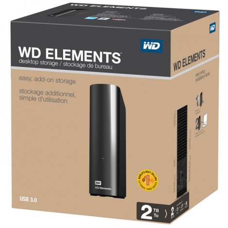 Внешний накопитель 3.5 USB 2.0Tb WD Elements Desktop (WDBWLG0020HBK-EESN)