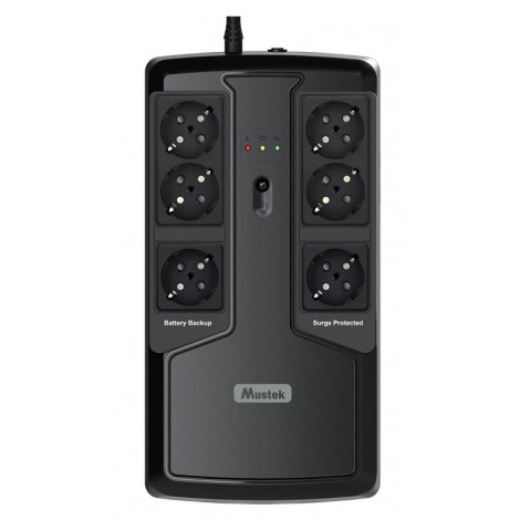 ИБП Mustek PowerMust 800 Offline 6xSchuko, USB (800-LED-OFF-T10)