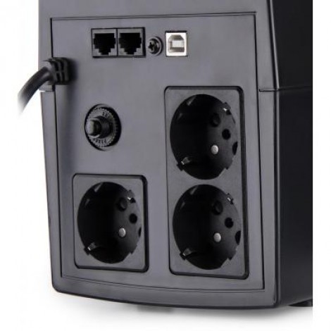 ИБП Vinga LED 1200VA plastic case with USB+RJ45 (VPE-1200PU)