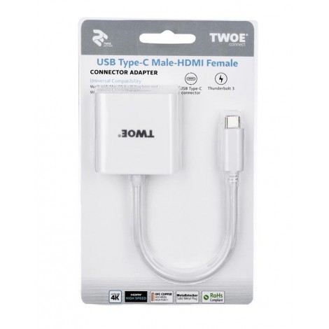 Адаптер 2E USB Type-C - HDMI, 0.15м, White (2EW-2459)