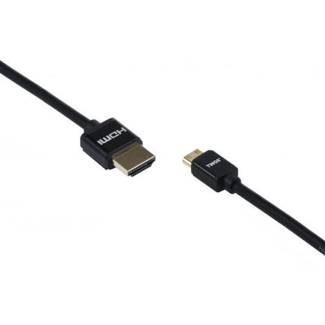 Кабель 2E Ultra Slim (2EW-1120-2m), HDMI - miniHDMI v.1.4, 2 м, черный