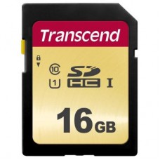 Карта памяти Transcend 16GB SDHC class 10 UHS-I U1 (TS16GSDC500S)
