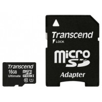 Карта памяти Transcend 16 GB microSDHC class 10 UHS-I Ultimate + SD Adapter TS16GUSDHC10U1