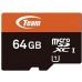 Карта памяти TEAM 64 GB microSDXC UHS-I + SD Adapter TUSDX64GUHS03