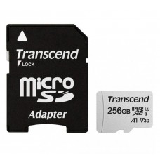 Карта памяти Transcend 256 GB microSDXC UHS-I U3 300S + SD Adapter TS256GUSD300S-A