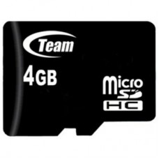 Карта памяти TEAM 4GB microSD Class 10 (TUSDH4GCL1002)