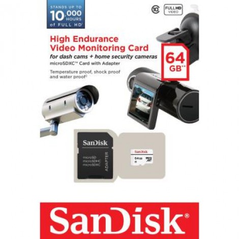 Карта памяти SanDisk 64GB microSDXC class 10 High Endurance Video Monitoring (SDSDQQ-064G-G46A)