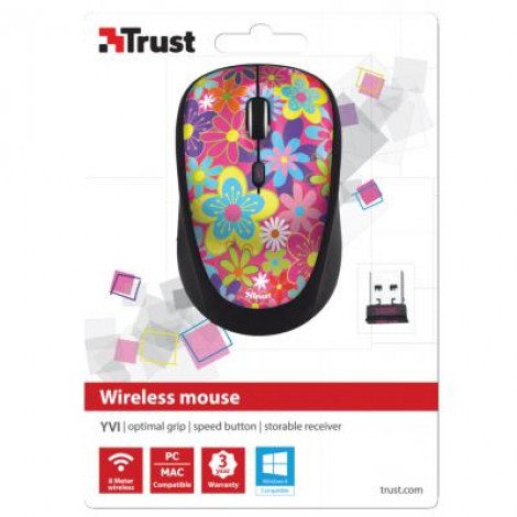Мышь Trust Yvi Wireless Mouse flower power (20250)