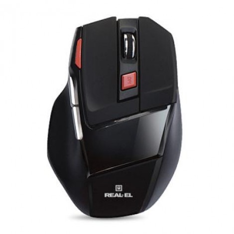 Мышь REAL-EL RM-500 Gaming, USB, black