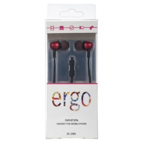 Наушники Ergo ES-290i Red