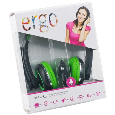 Наушники Ergo VM-280 Green (5957723)