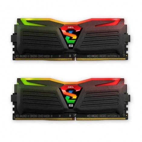 Модуль DDR4 2x8GB/2400 Geil Super Luce Black RGB LED (GLC416GB2400C16DC)