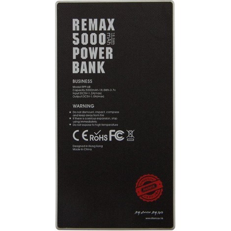 Power Bank Remax Smile Series RPP-68 5000 mah Black/Red
