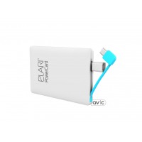 Внешний аккумулятор-кредитка Elari PowerCard 2500 мАч (White)