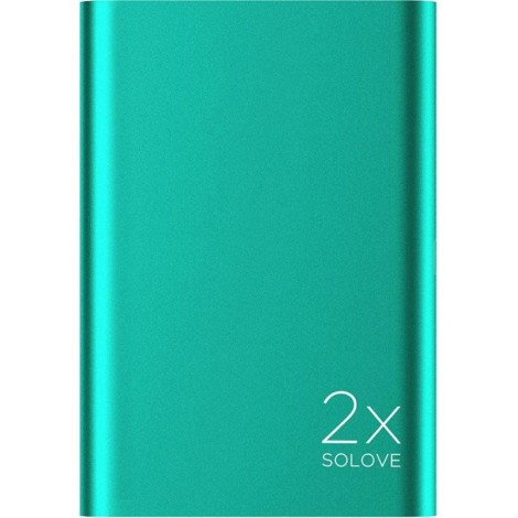 Power Bank Solove A8 Portable Metallic 20000mAh Green