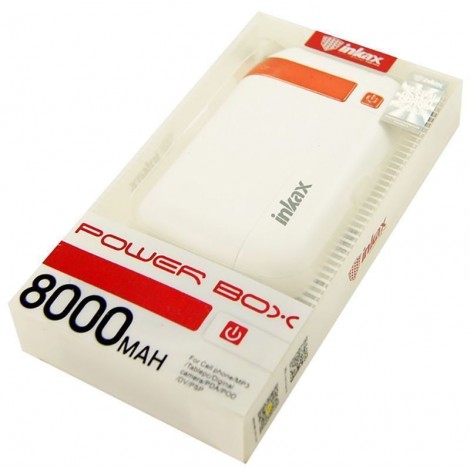 Power Bank INKAX 8000 mAh PV-08 3.1A Li-Pol White