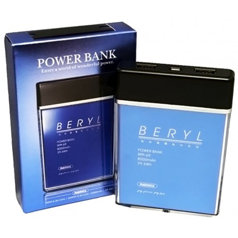Power Bank Remax Beryl RPP-69 8000 mah Blue