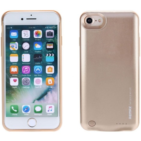 Power Bank Remax Energy jacket with case for iphone7 2400 mAh Gold
