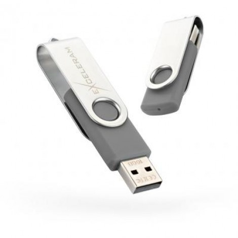 Флешка eXceleram 8GB P1 Series Silver/Gray USB 2.0 (EXP1U2SIG08)